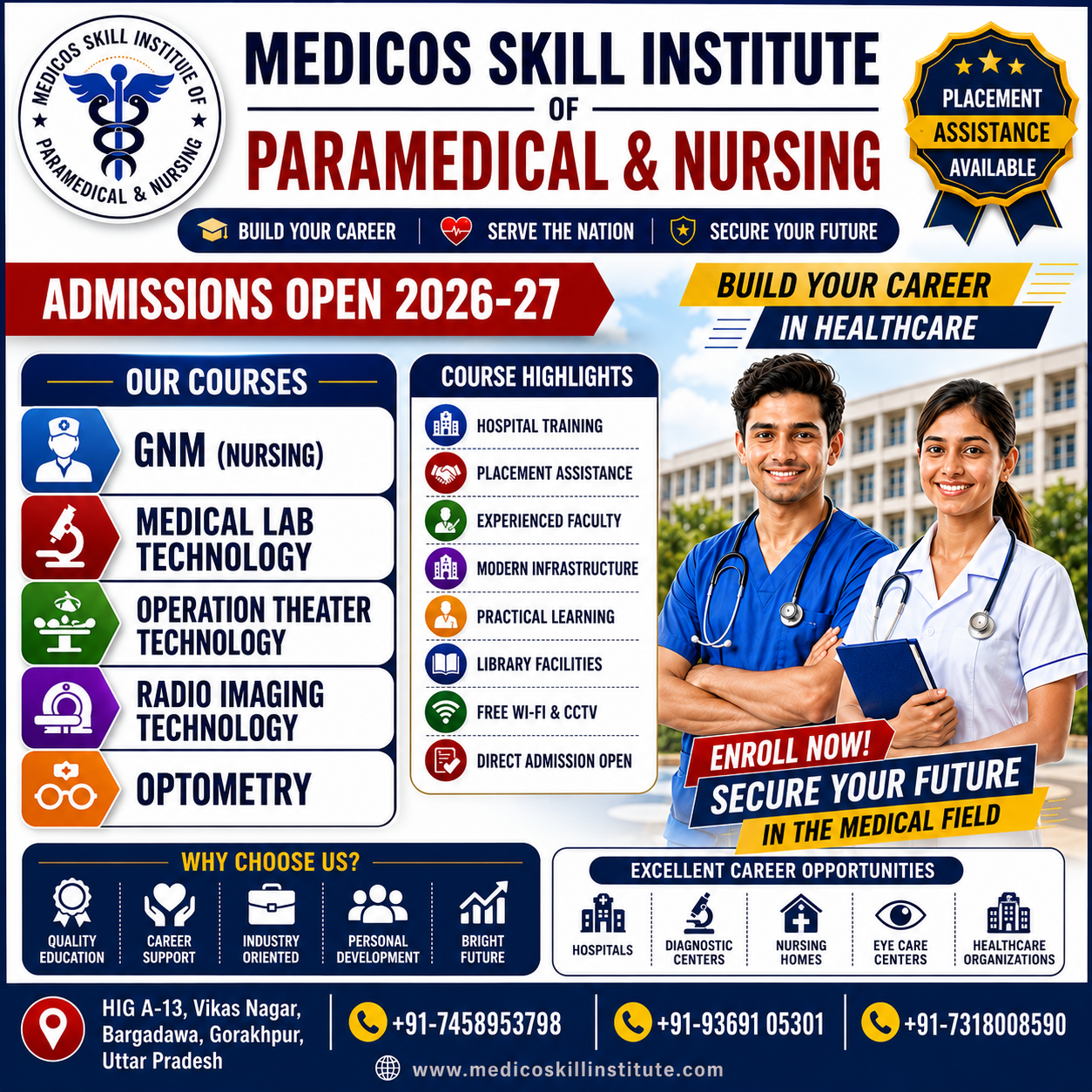 Medicos Skill Institute of Paramedical & Nursing Facebook ad