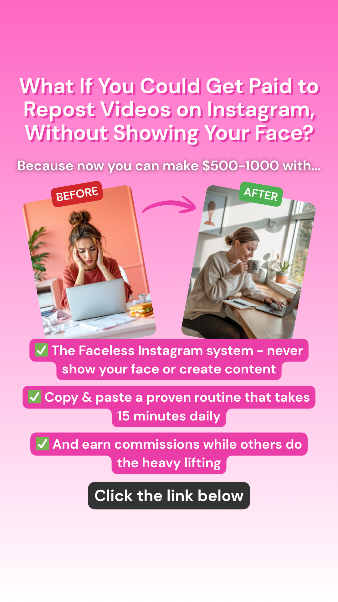 The Faceless System Facebook ad