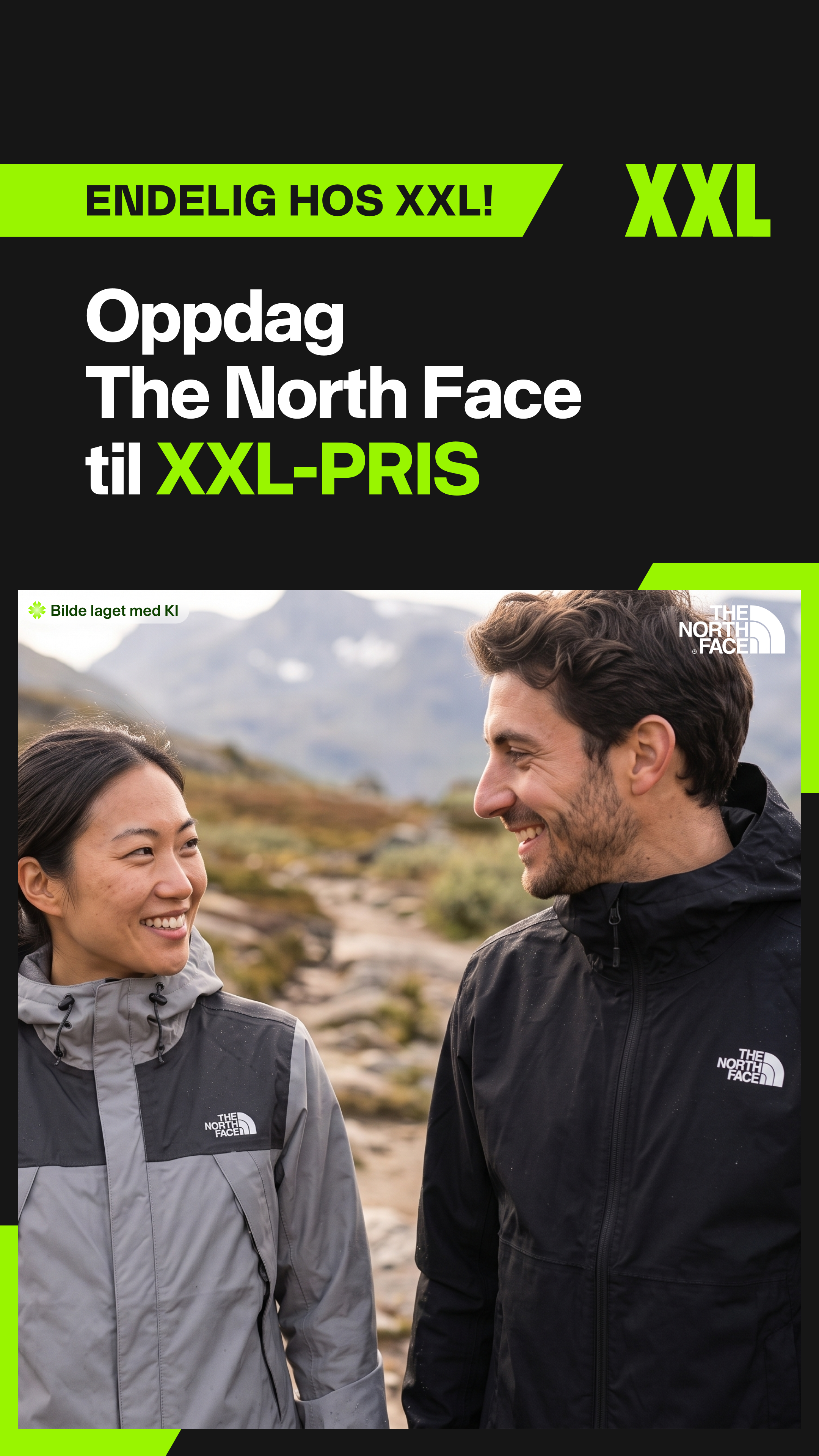 XXL Sport & Villmark Facebook ad: The North Face har landet hos XXL