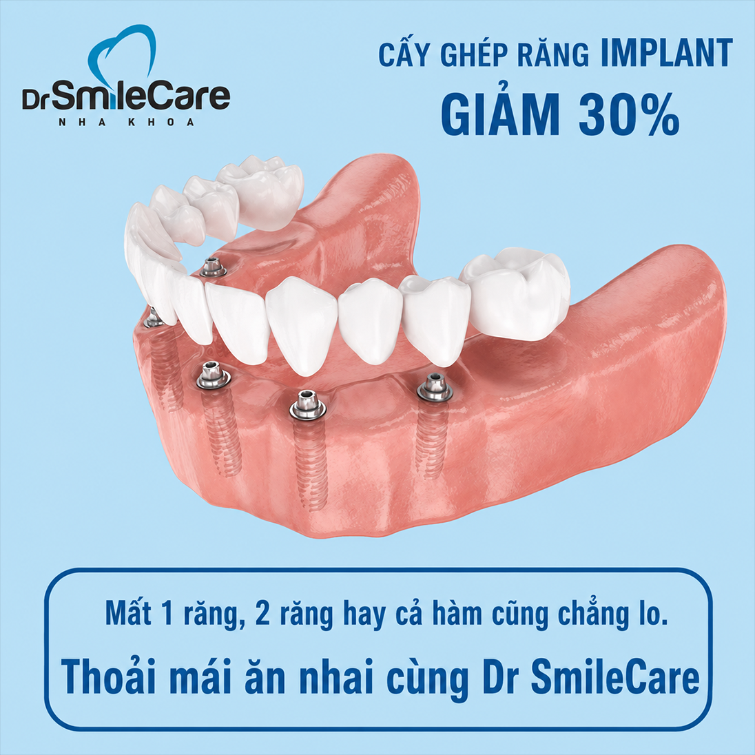 Dr.SMILECARE Gò Vấp - Trụ Implant chính hãng Facebook ad: Tư vấn trực tiếp cùng bác sĩ
