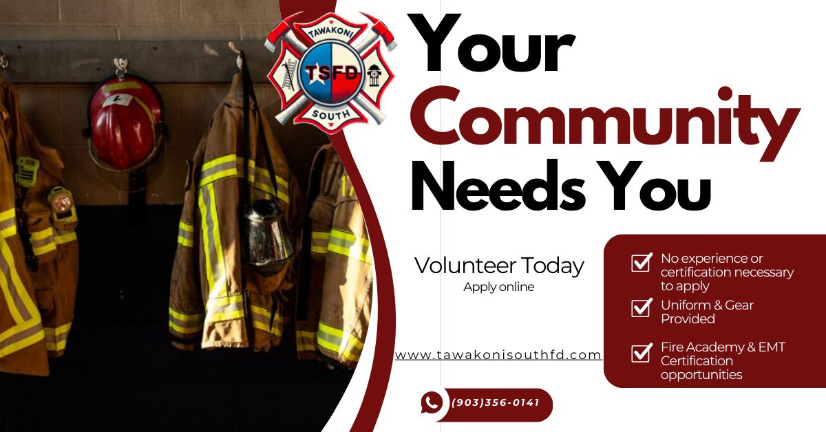 Tawakoni South Volunteer Fire Department Facebook ad: ARE YOU READY TO SERVE!