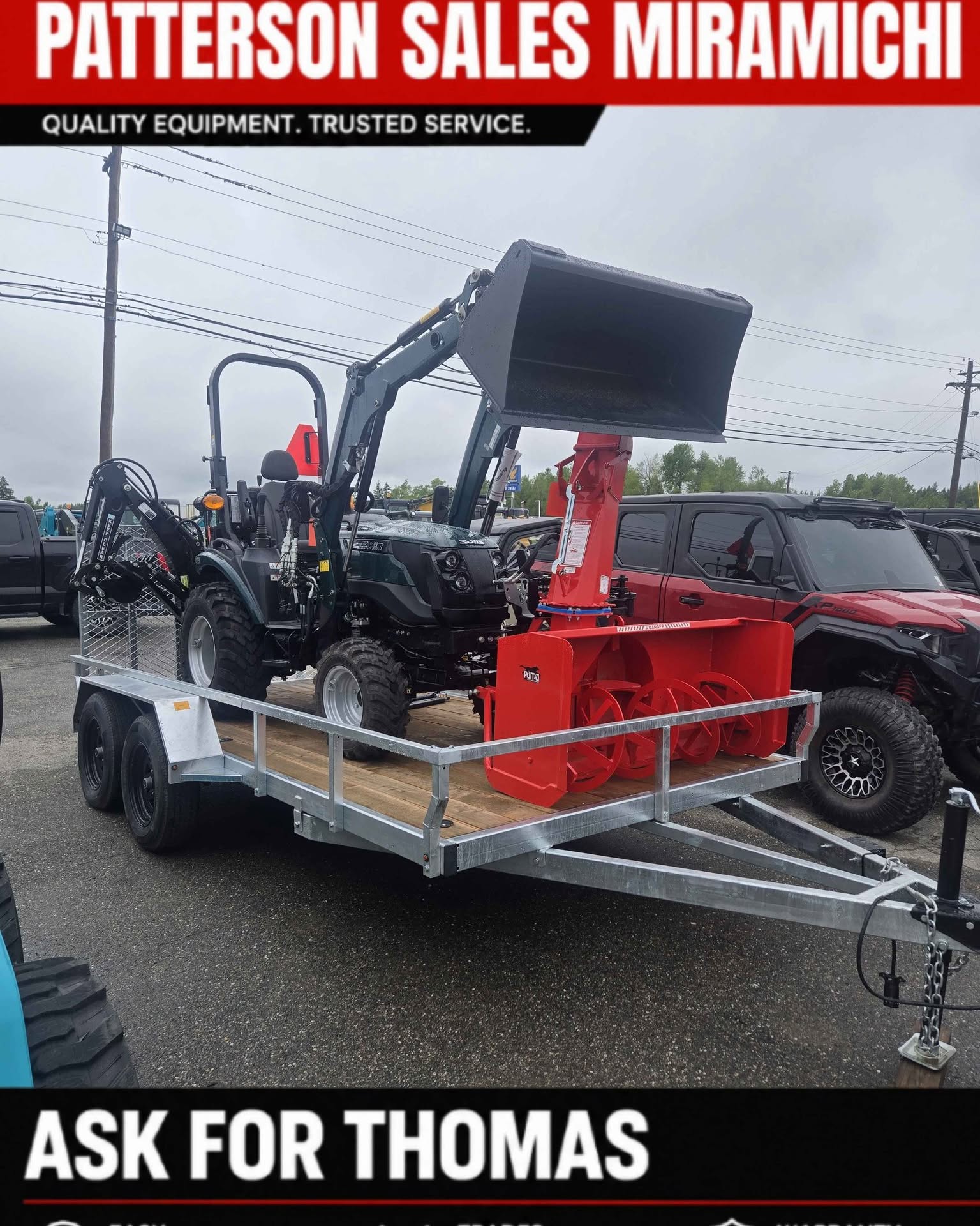 Thomas Sturgeon Facebook ad: 2026 Solis S24 HST Tractor package