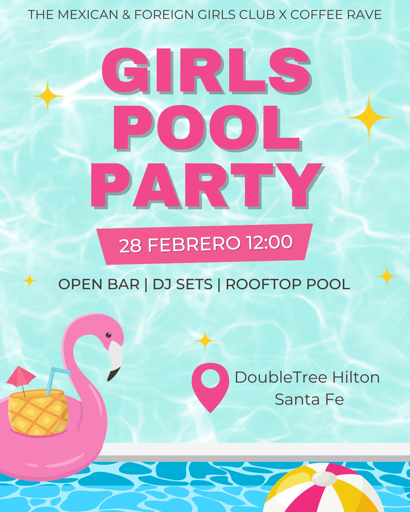mfgirlsclub Facebook ad: GIRLS POOL PARTY