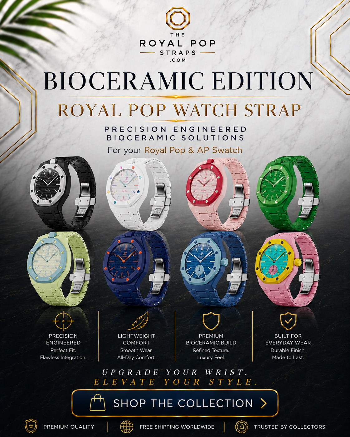 Popstraps.official Facebook ad: Wear your Royal Pop, don’t hide it.