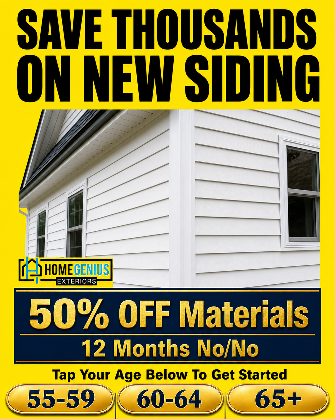 Home Genius Exteriors Facebook ad