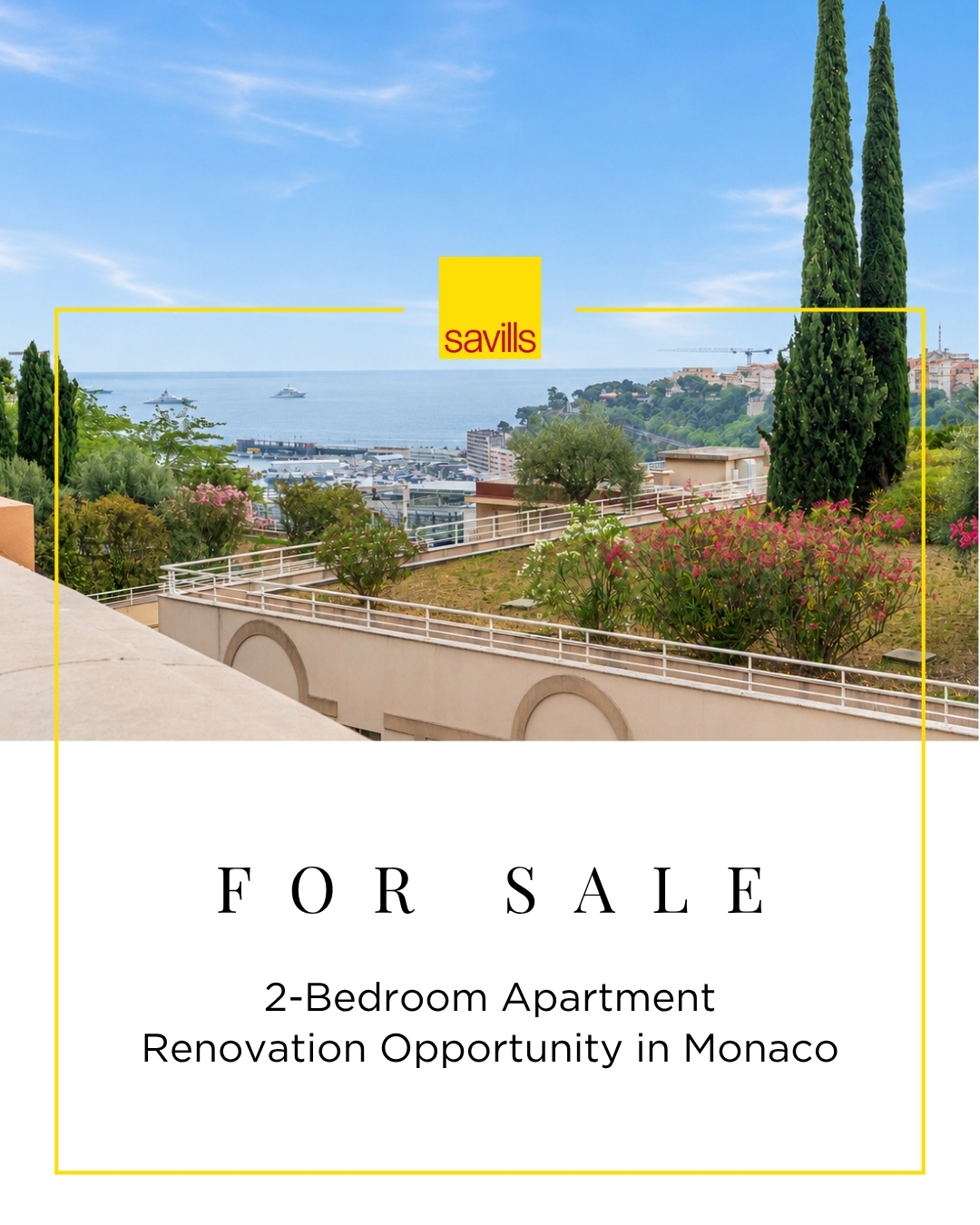 Savills Monaco Facebook ad: Le Plati, Monaco.