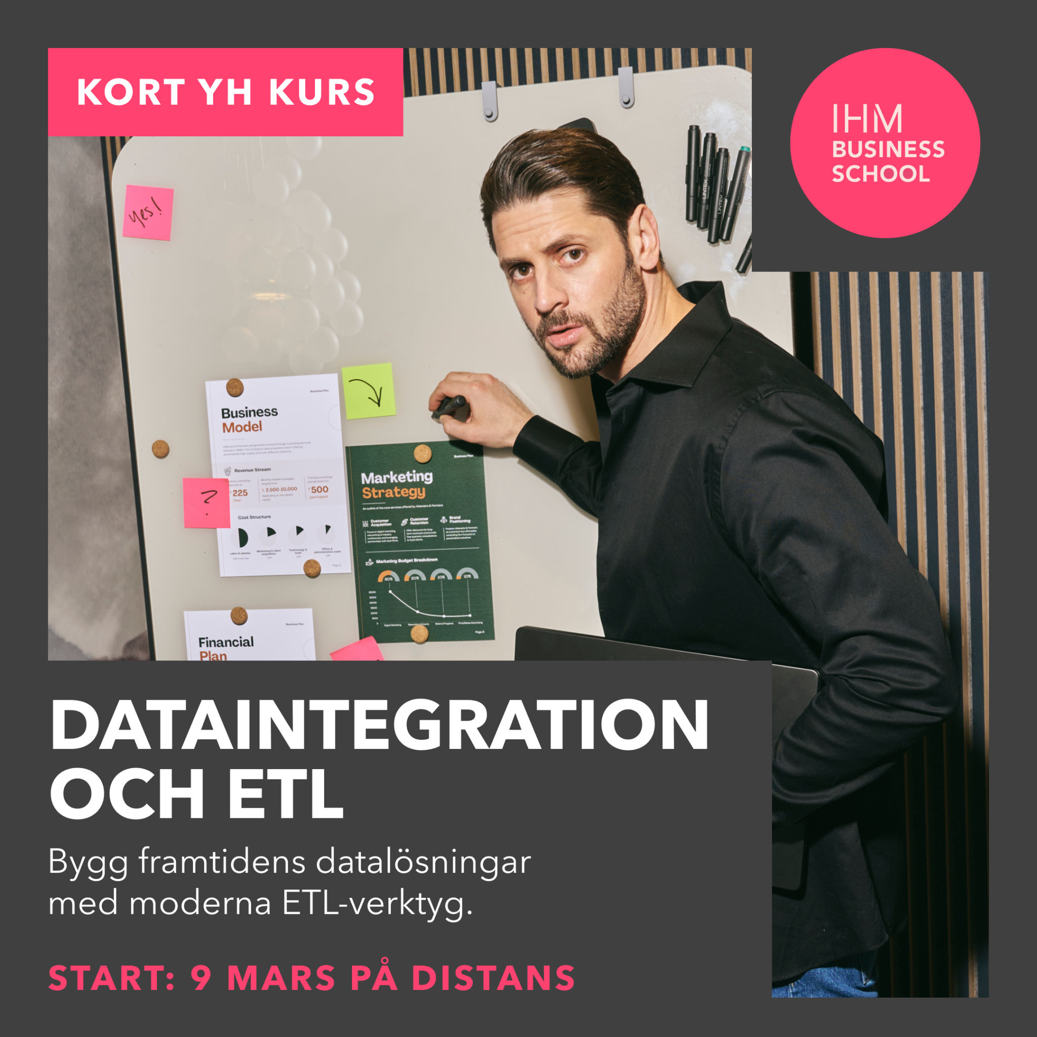 IHM Business School Facebook ad: Vill du bli vassare på dataintegration, ETL och…