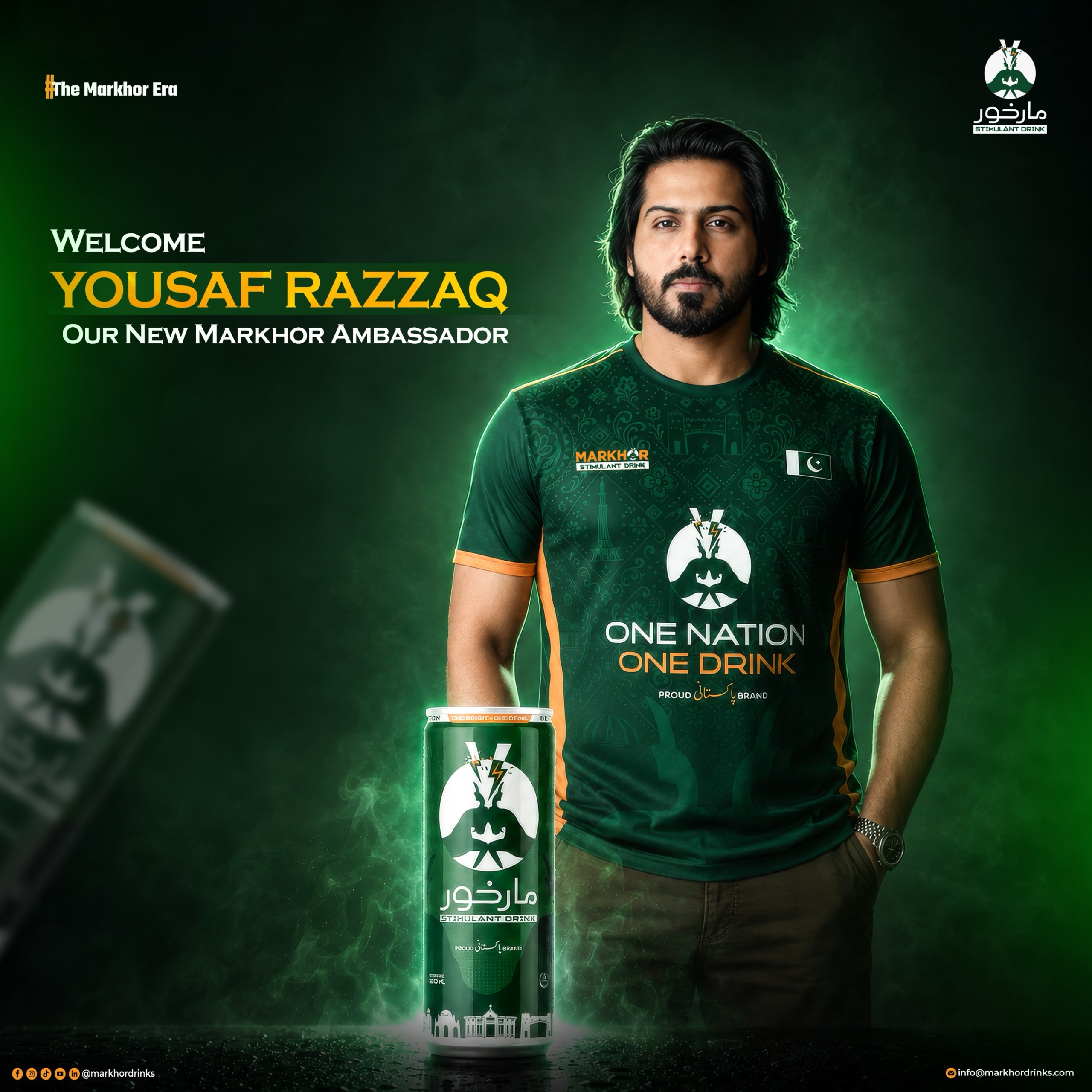 Markhor Energy Drink Facebook ad: WELCOME TO THE MARKHOR FAMILY!