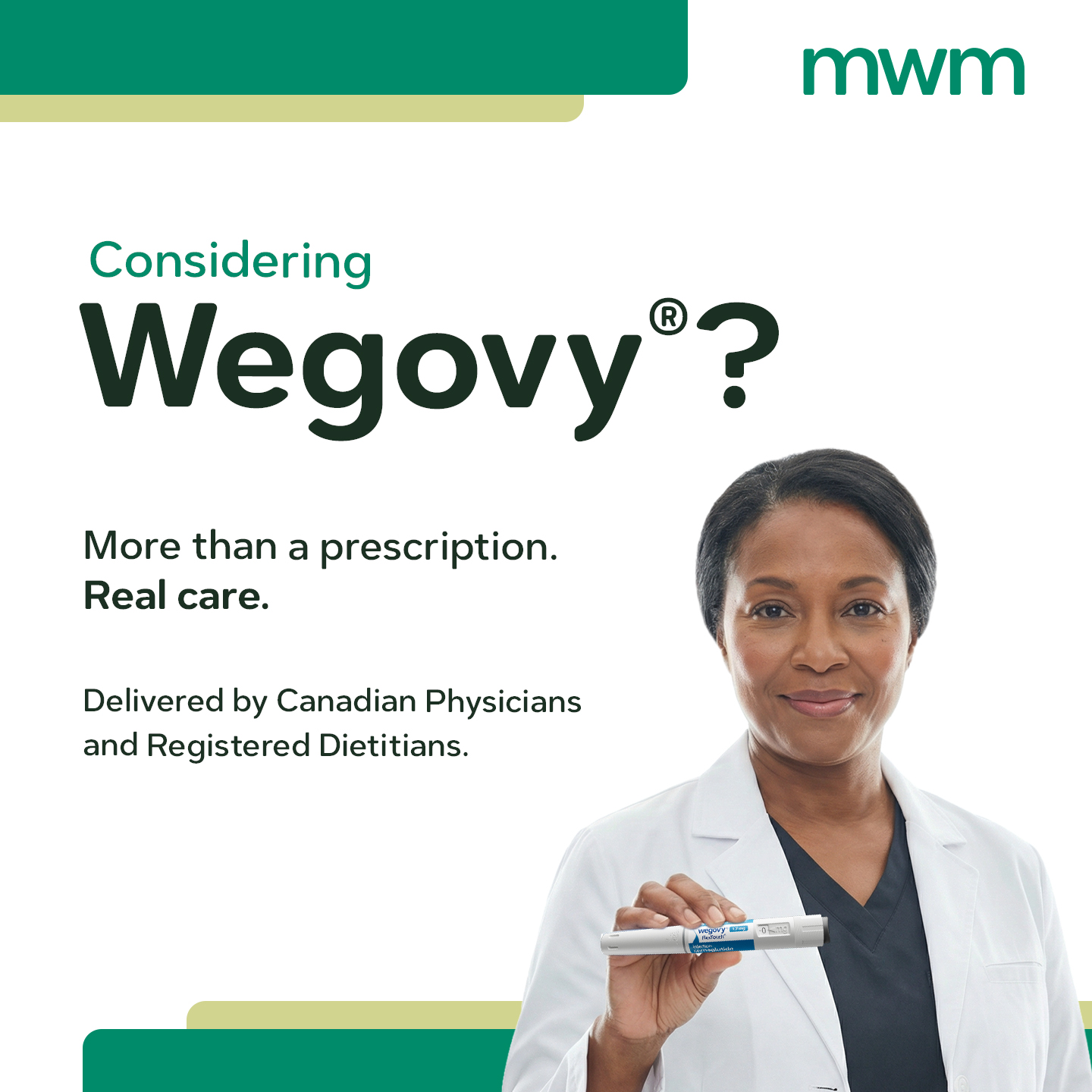 Medical Weight Management Centre of Canada Facebook ad: Considering Wegovy?