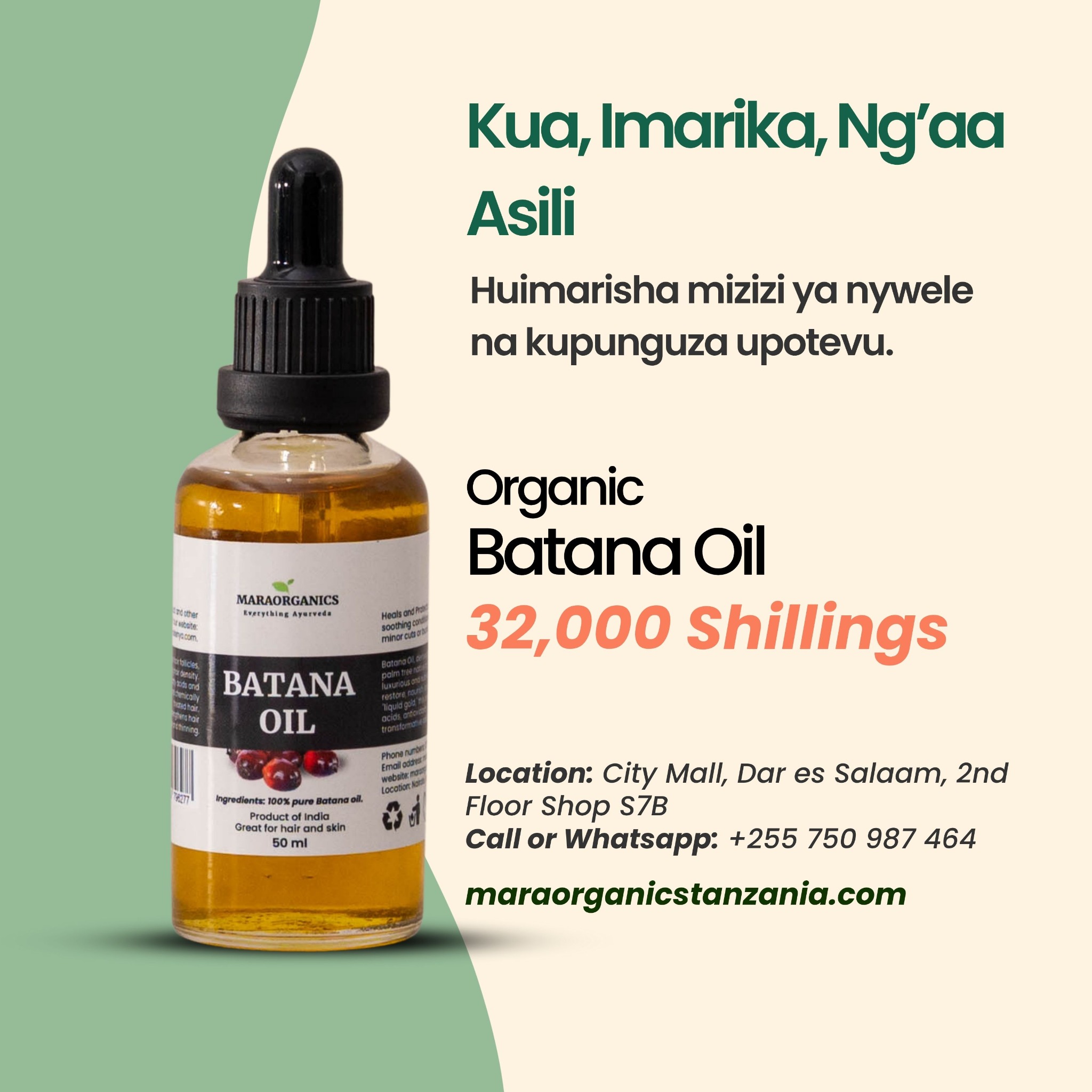 Mara Organics Tanzania Facebook ad
