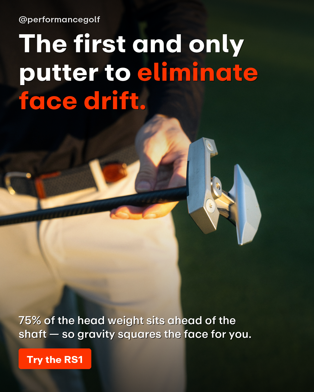Performance Golf Facebook ad