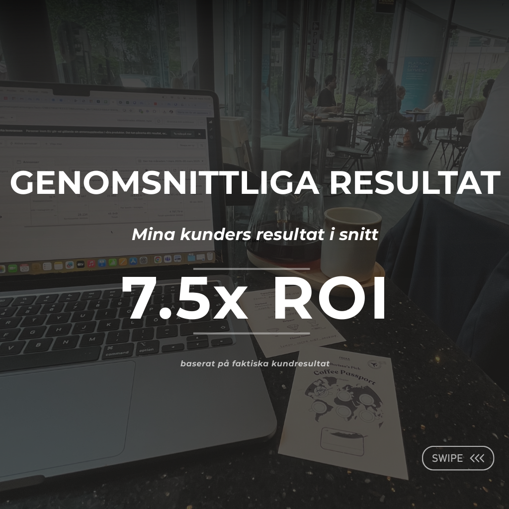 Zack Pettersson Facebook ad: 7.5x ROI i snitt.