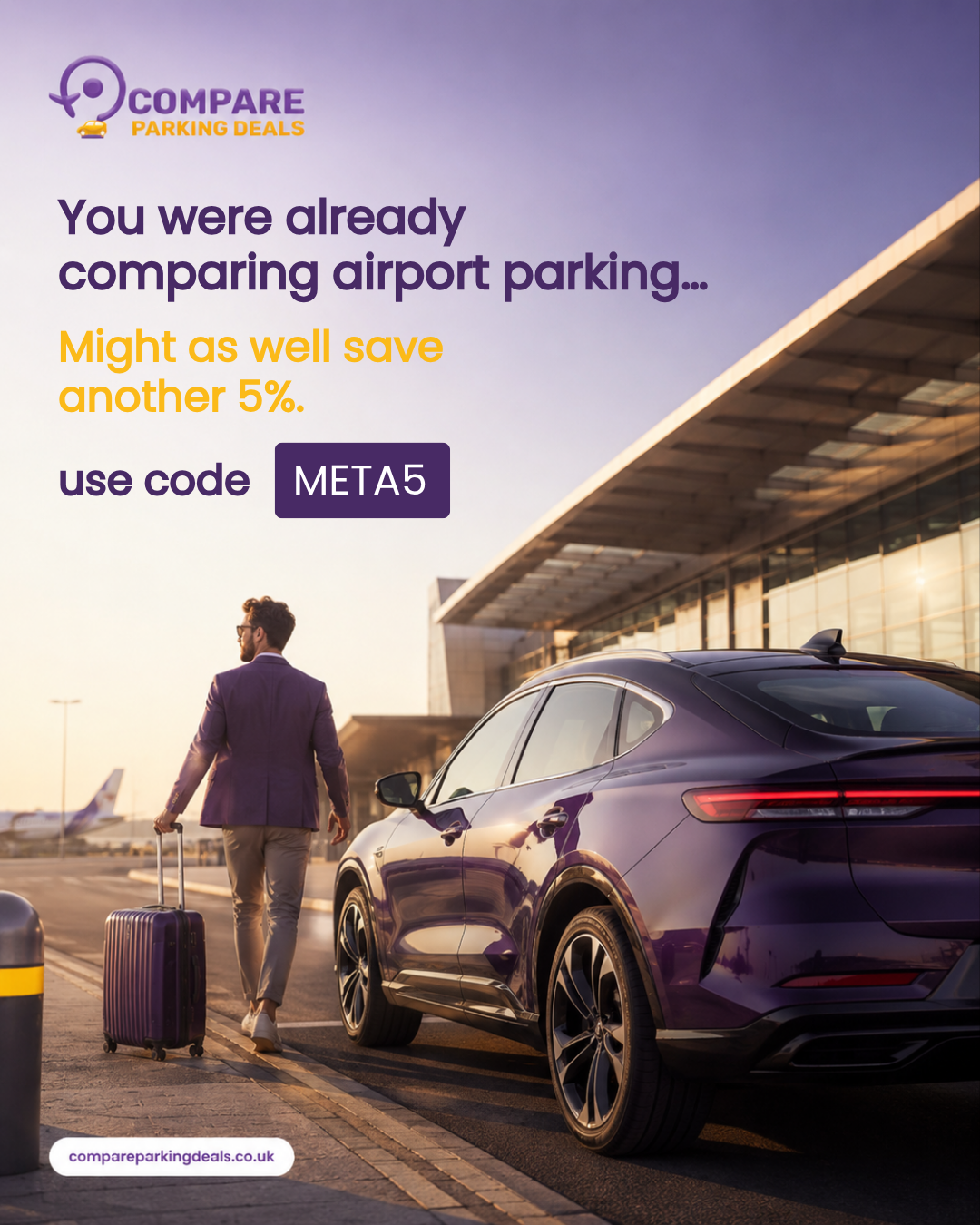 Compare Parking Deal Facebook ad: Compare Parking Deals, Find the Best Parking Rates