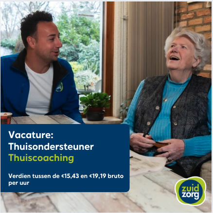 ZuidZorg Facebook ad: Nu solliciteren
