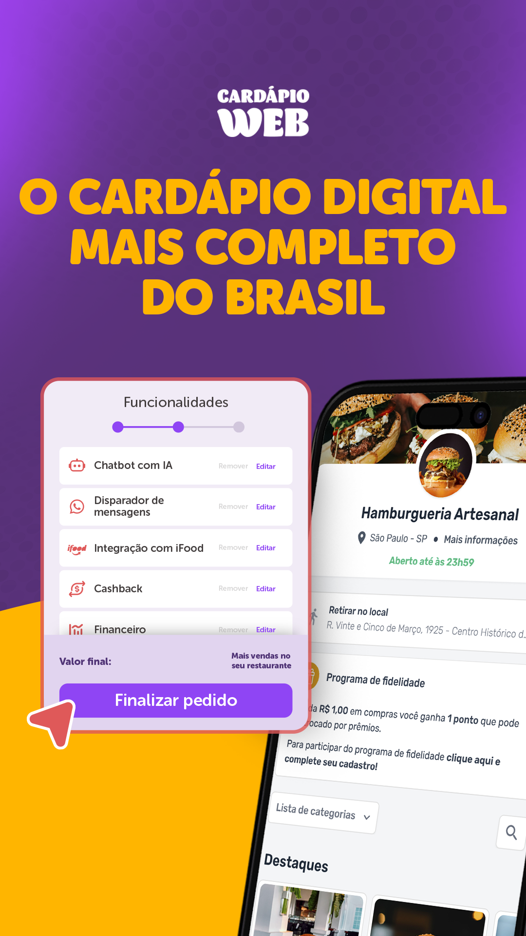 Cardápio Web Facebook ad