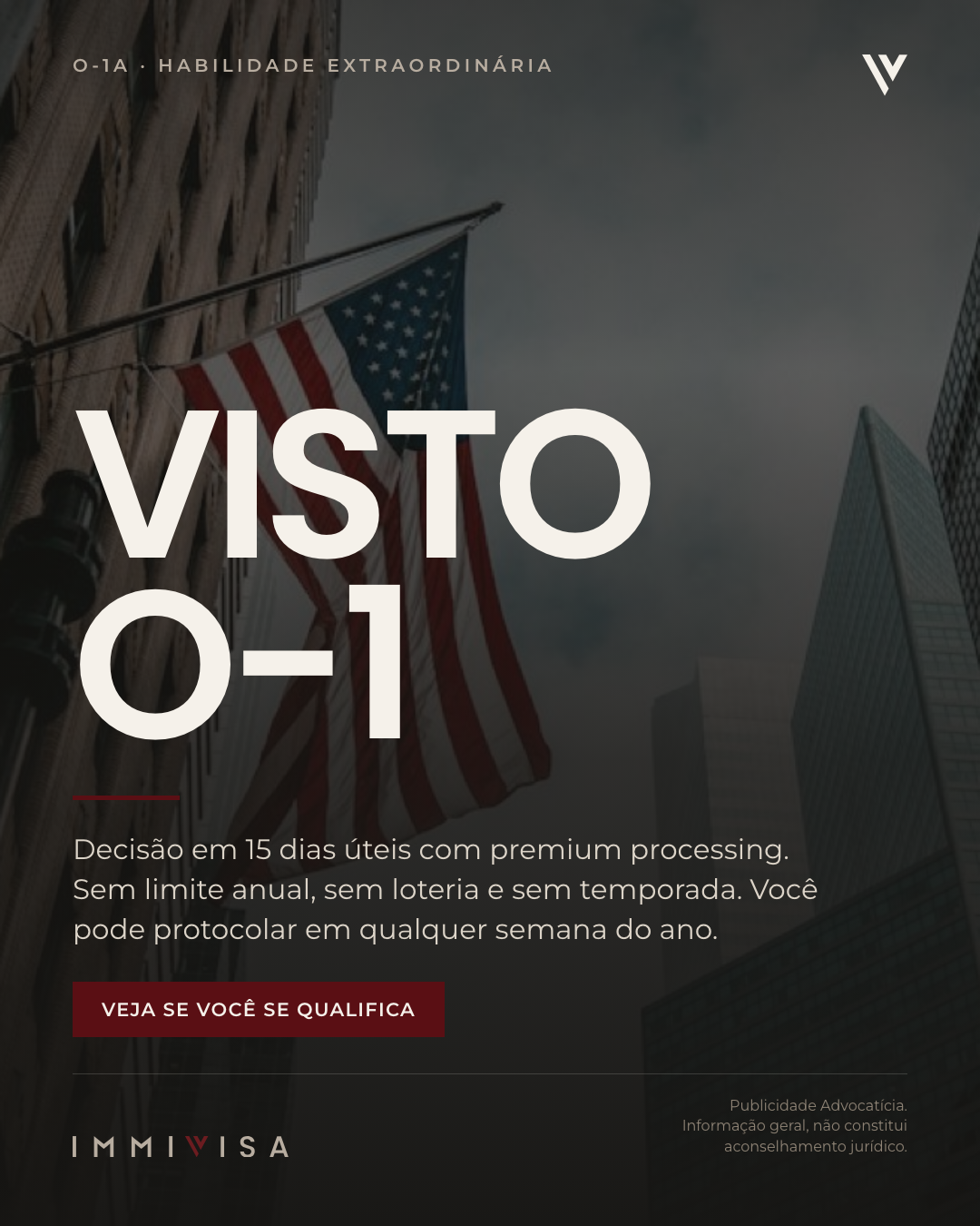 ImmiVisa Law Group Facebook ad: VISTO O-1