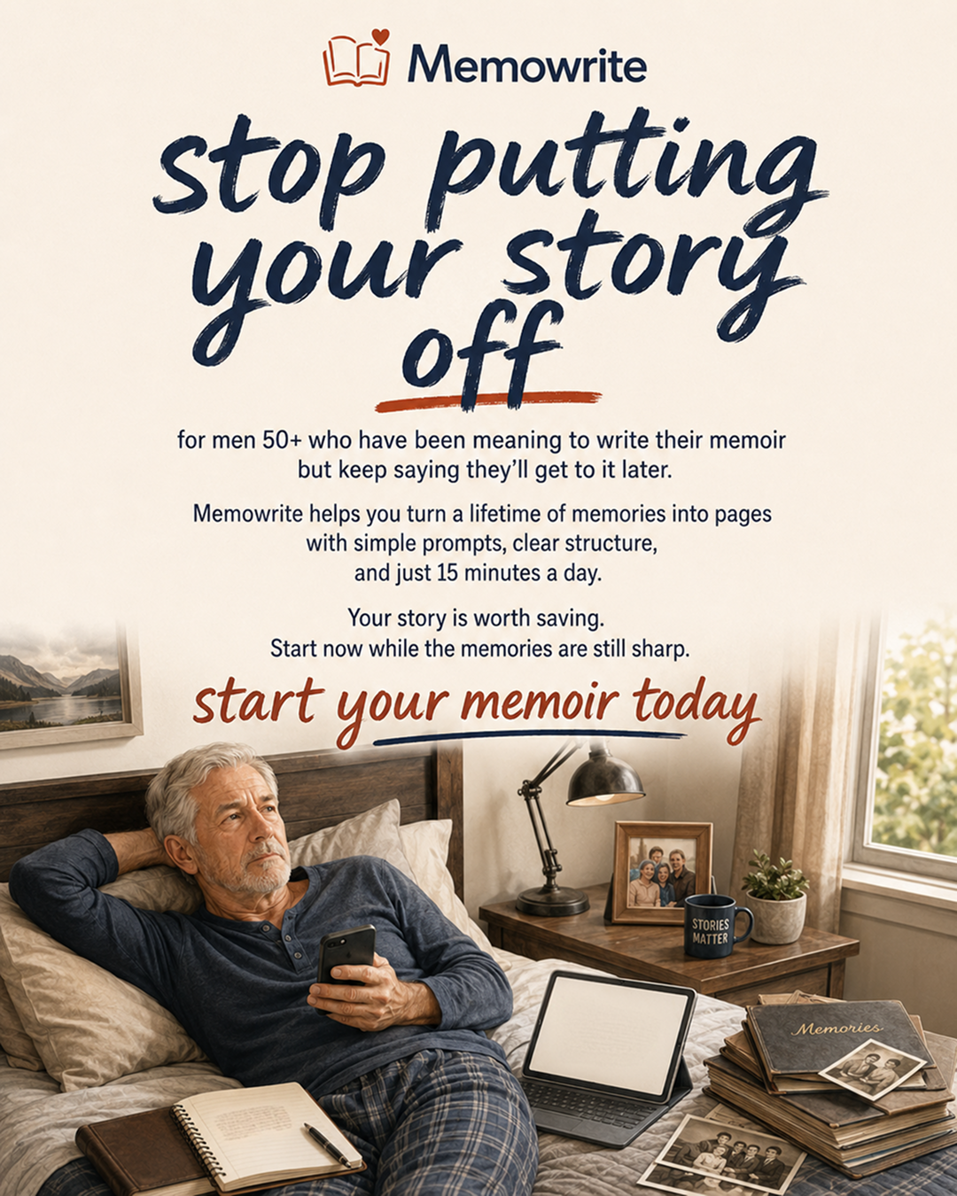 Memowrite Facebook ad