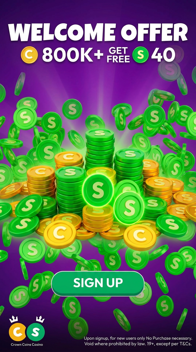 CrownCoins Casino Facebook ad from Mar 9, 2026