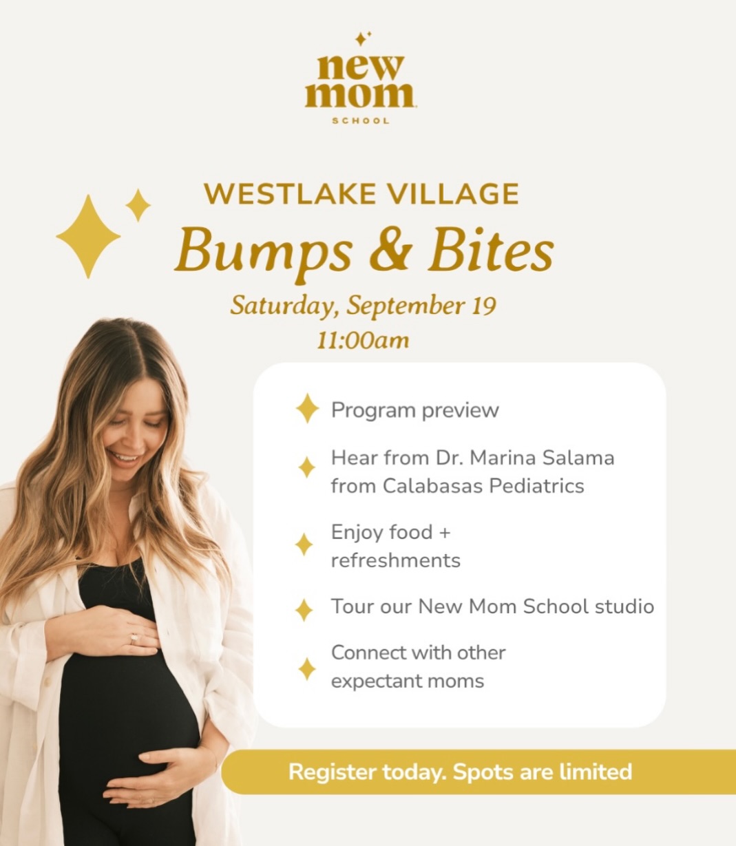 New Mom School Facebook ad: Bumps & Bites