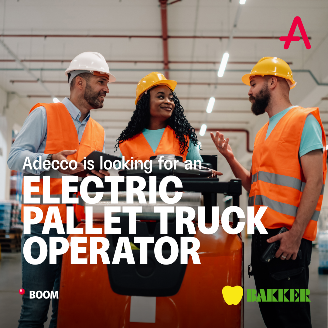 Adecco Belgium Facebook ad: We are looking for an experienced Electric Pallet Truck…