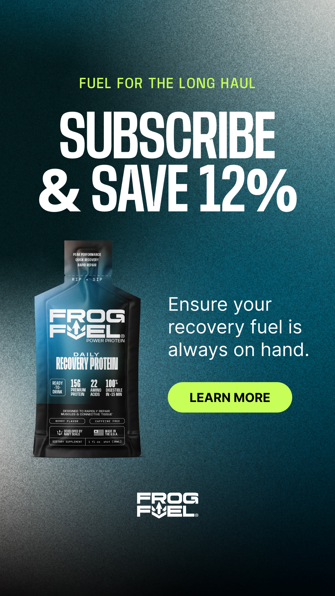 Frog Fuel Actual Facebook ad