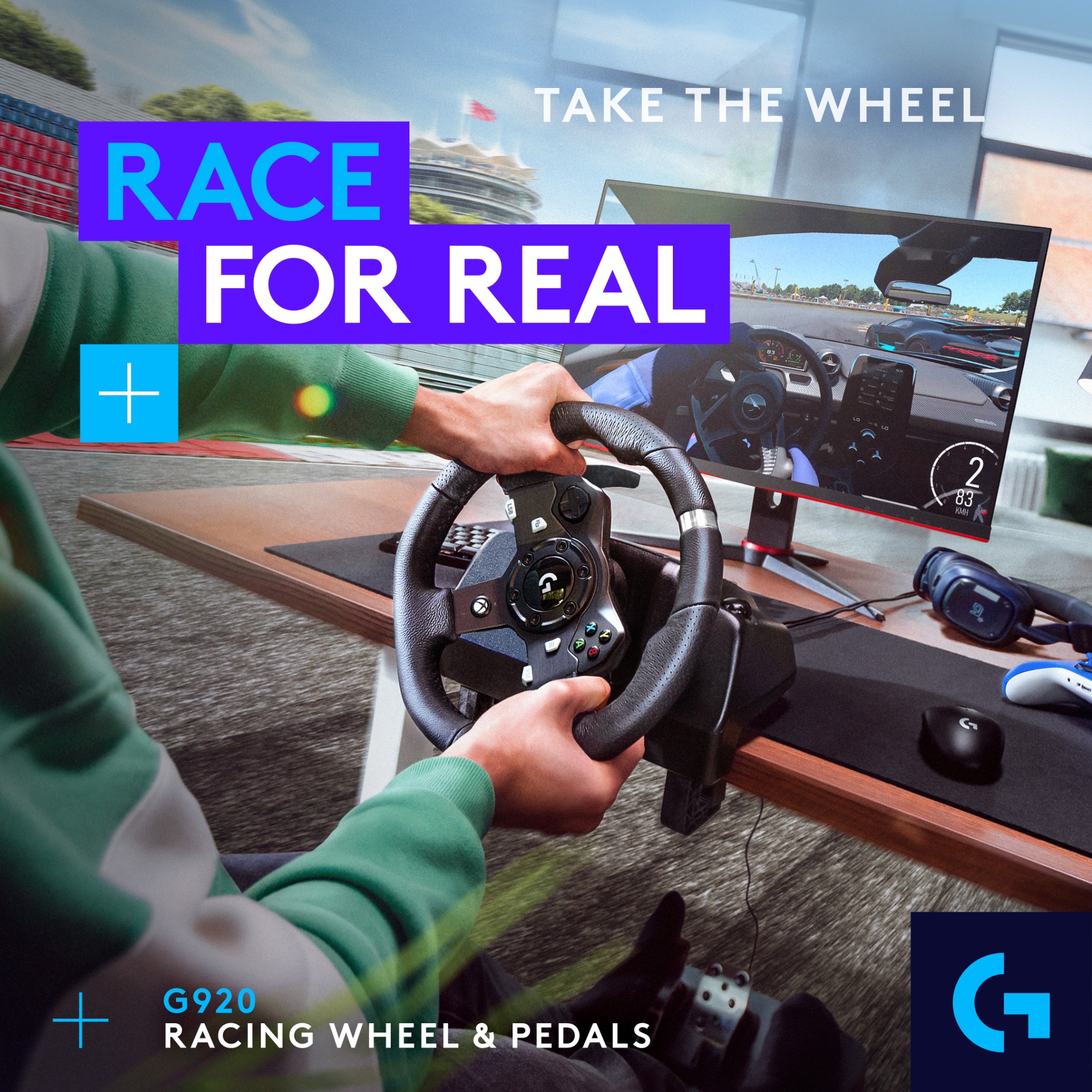 Logitech G Facebook ad: Verdens #1 racing-ratt