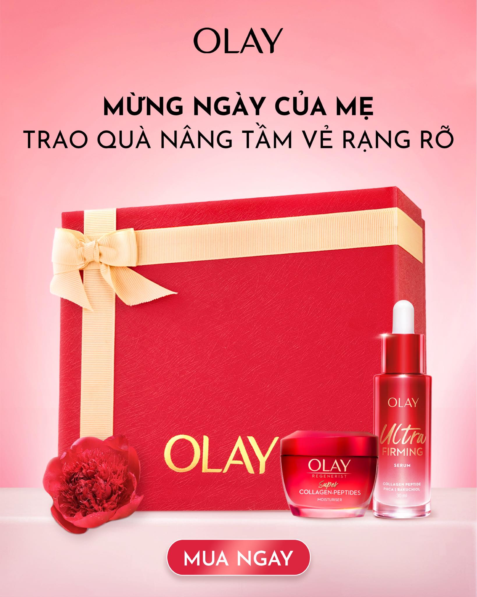 Olay Vietnam Facebook ad: MỪNG NGÀY CỦA MẸ, TRAO TẶNG MÓN QUÀ…