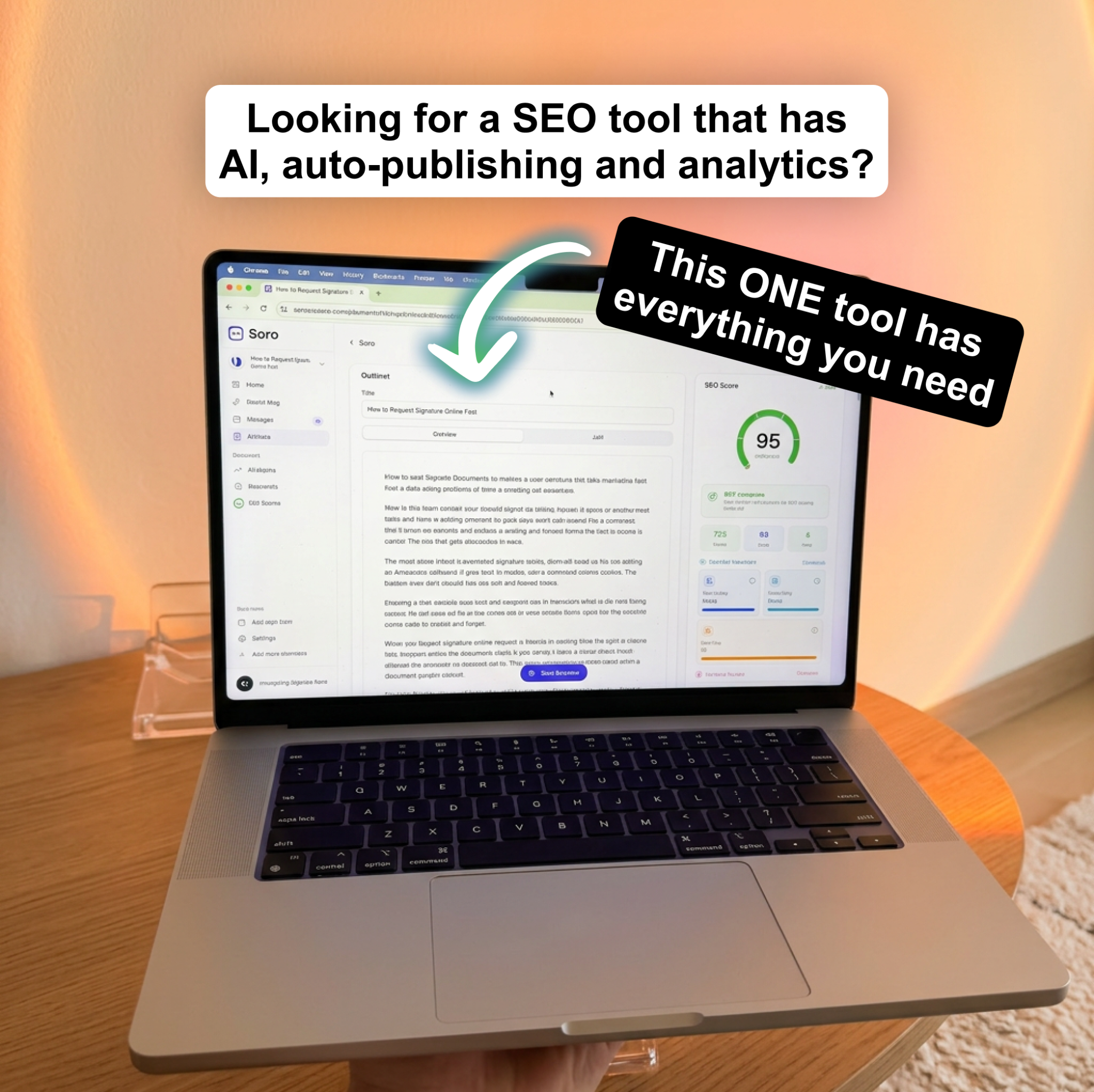 Soro SEO Facebook ad