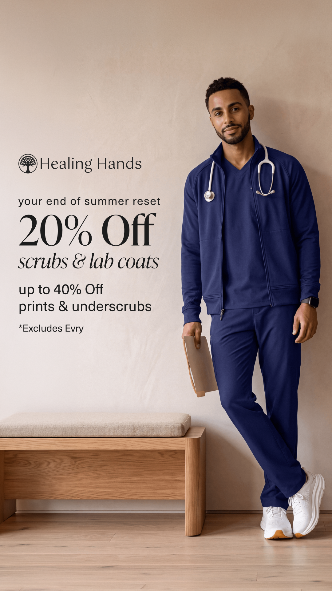 Healing Hands Scrubs Facebook ad
