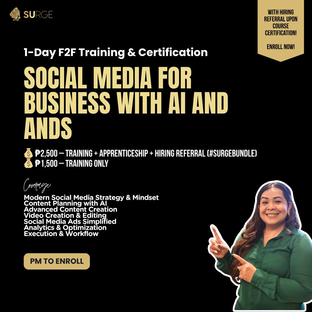 Surge Training Center - Davao City Facebook ad: Get Certified. Get Skilled.