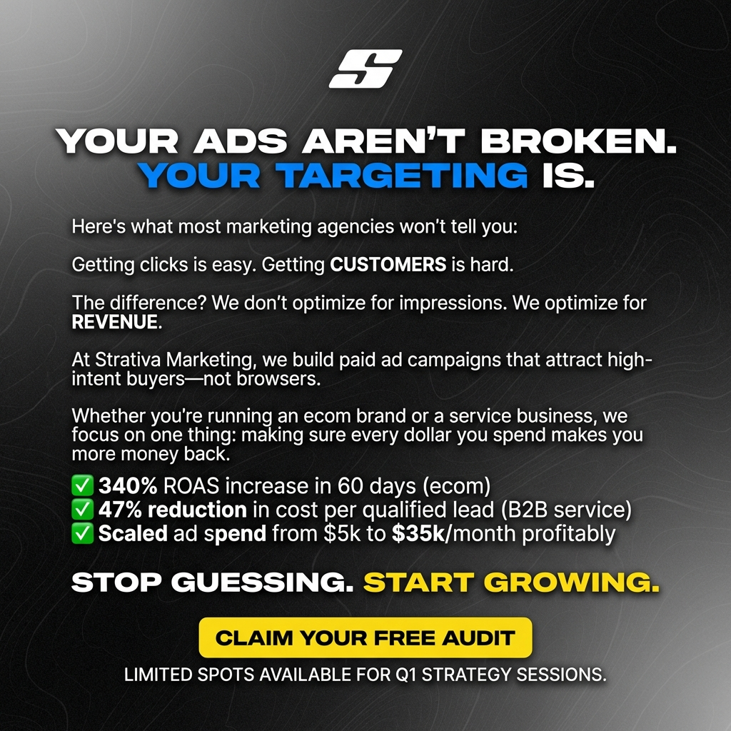 Strativa Marketing Facebook ad from Feb 16, 2026