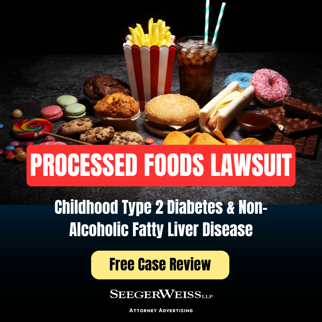 Seeger Weiss LLP Facebook ad: Processed Foods Lawsuit