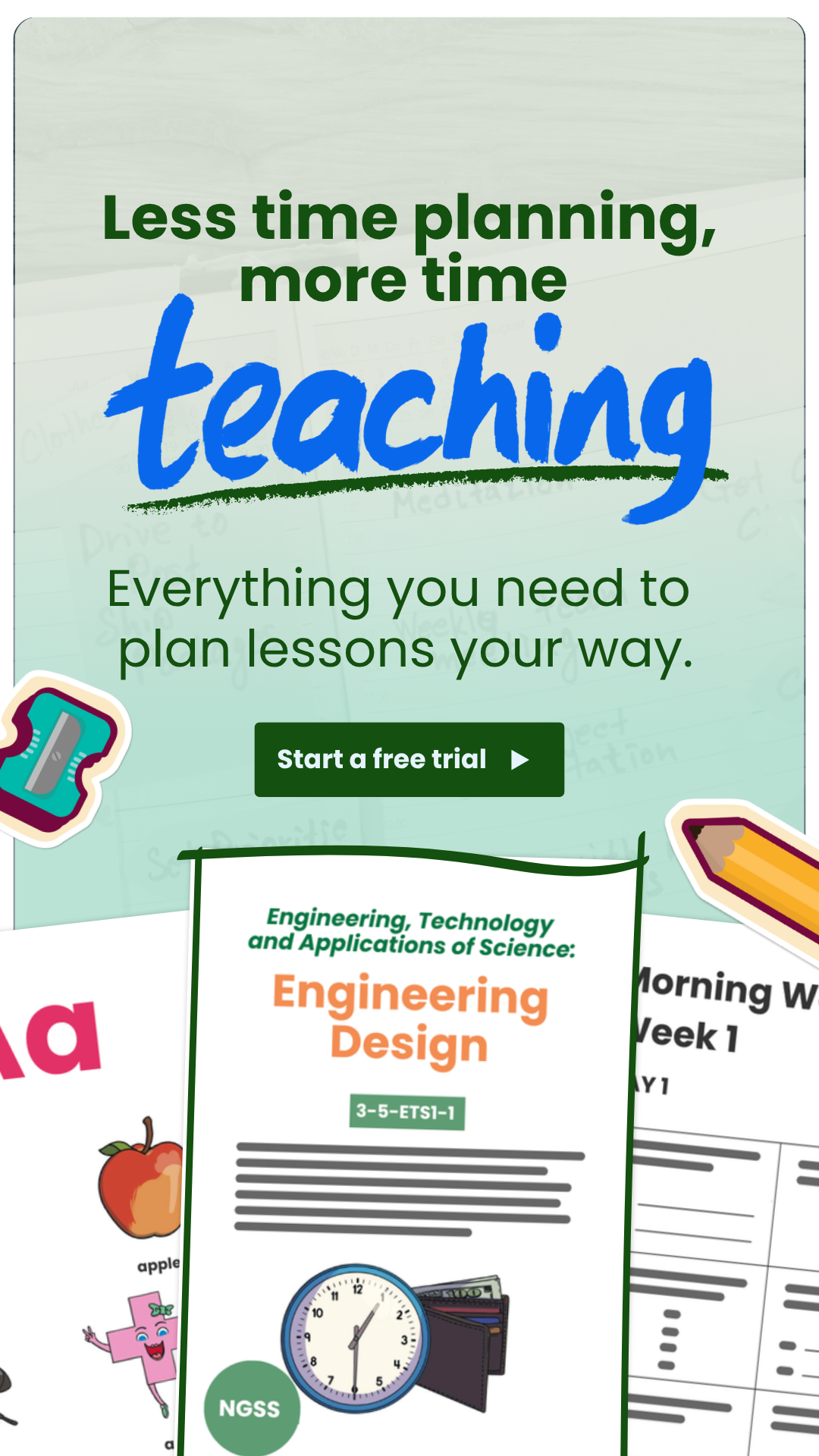 Twinkl Teaching Resources - United States Facebook ad: Your Lesson Plan Hero