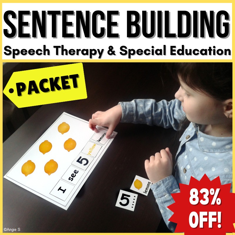 Autism Journey - Angie S Facebook ad: Sentence Building with Pictures Activities Speech Therapy…