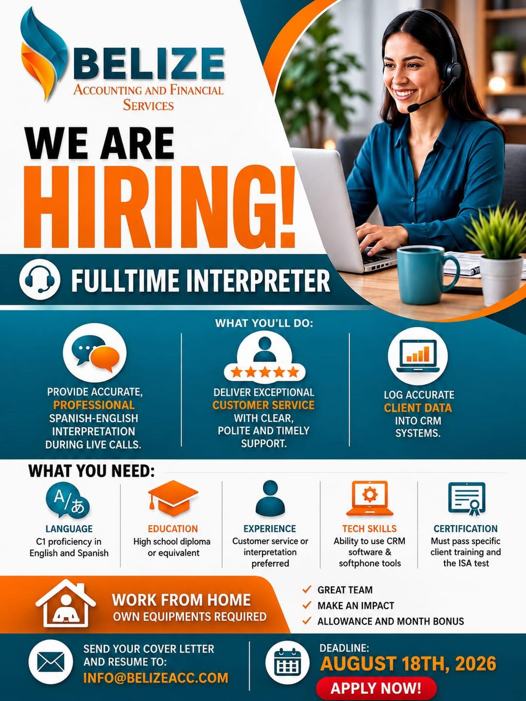 Belize Accounting and Financial Services Facebook ad