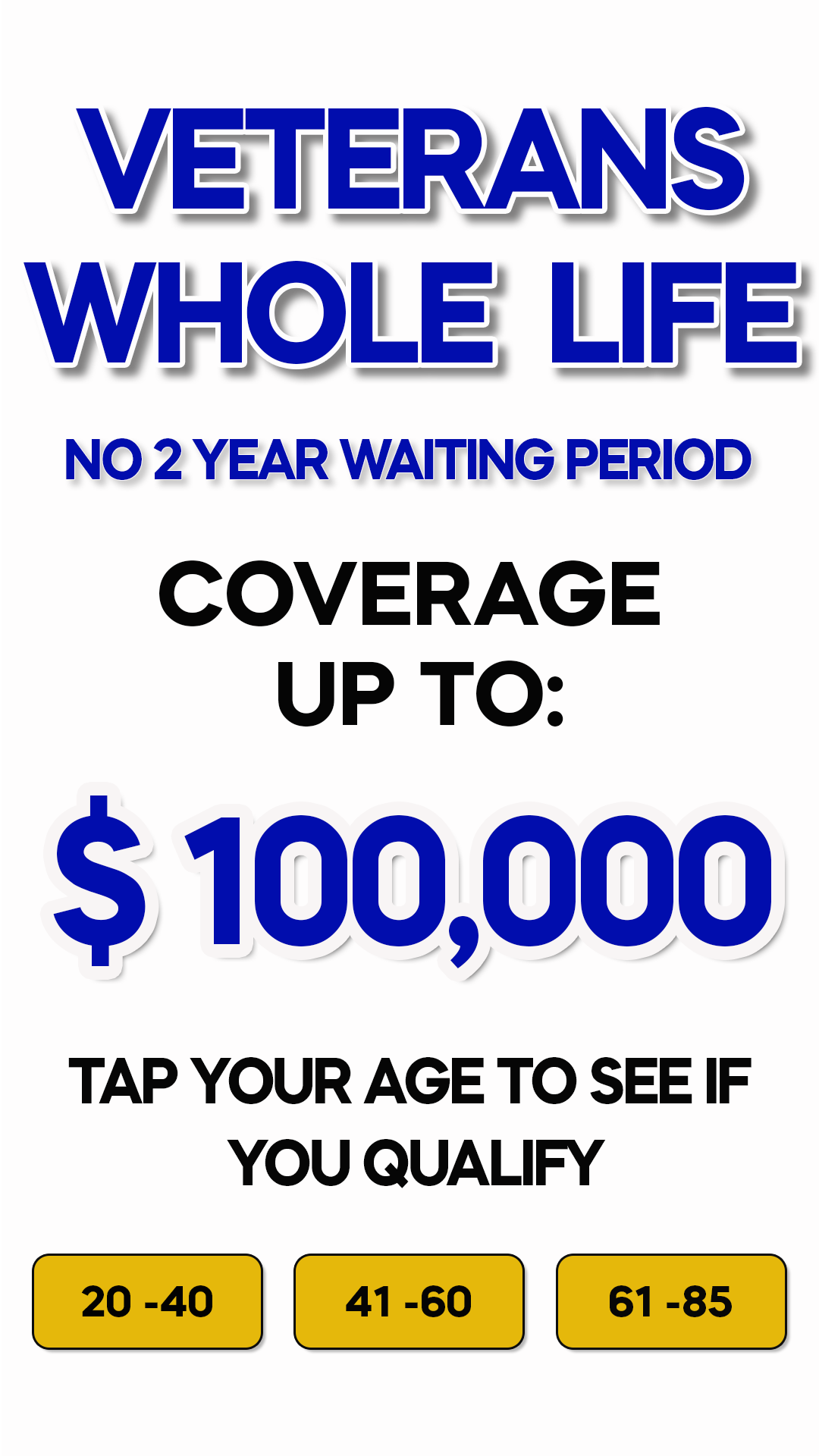 Veteran Life Insurance Facebook ad
