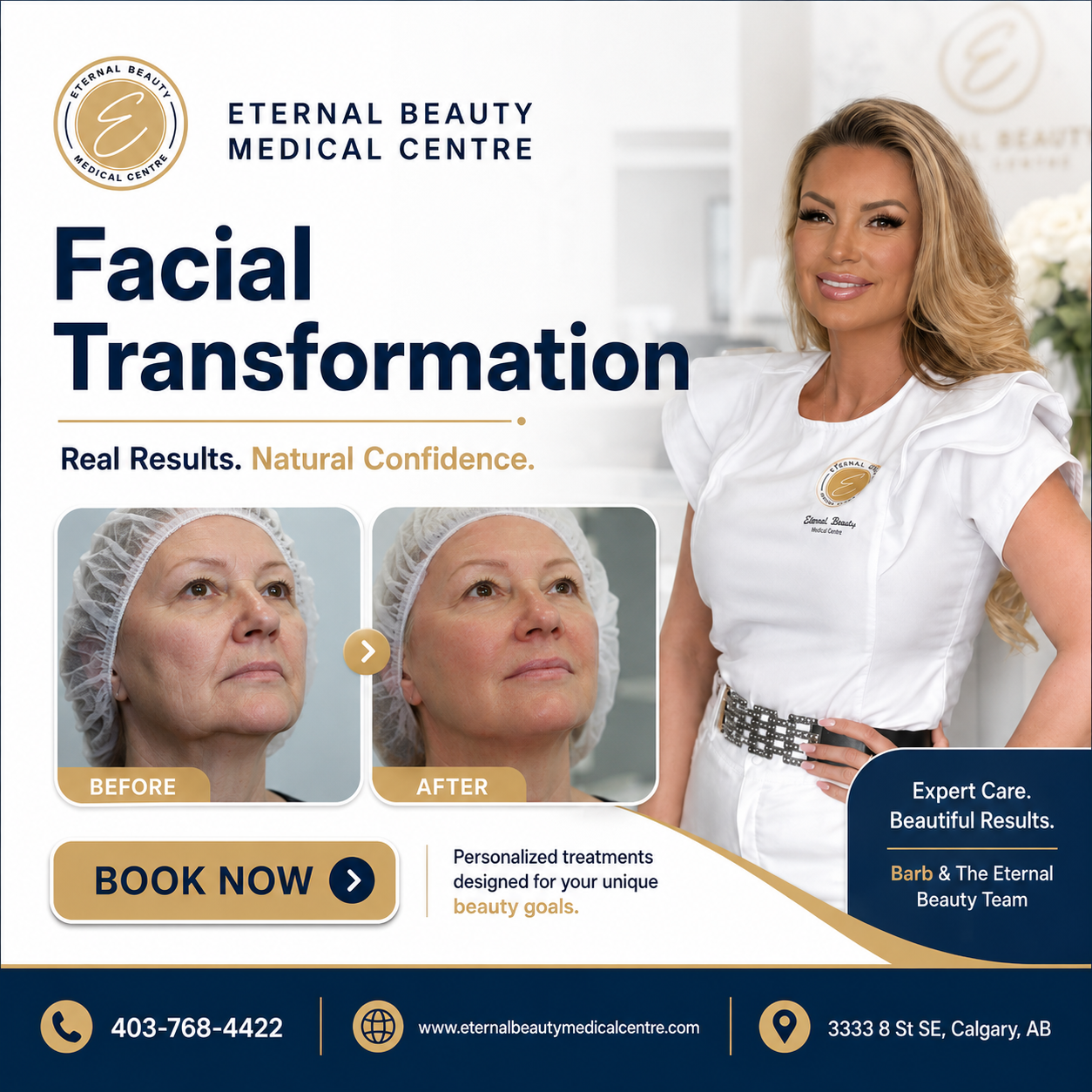 Eternal Beauty Medical Centre Facebook ad: SPRING ANTI-AGING SALE NOW ON