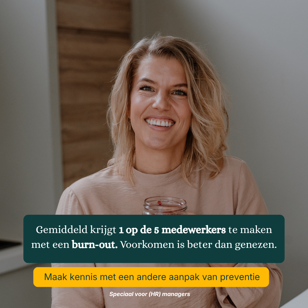 Fenne Oostewaal - Burnoutpreventie voor Teams Facebook ad: Burnoutpreventie voor je team - Boek kennismaking