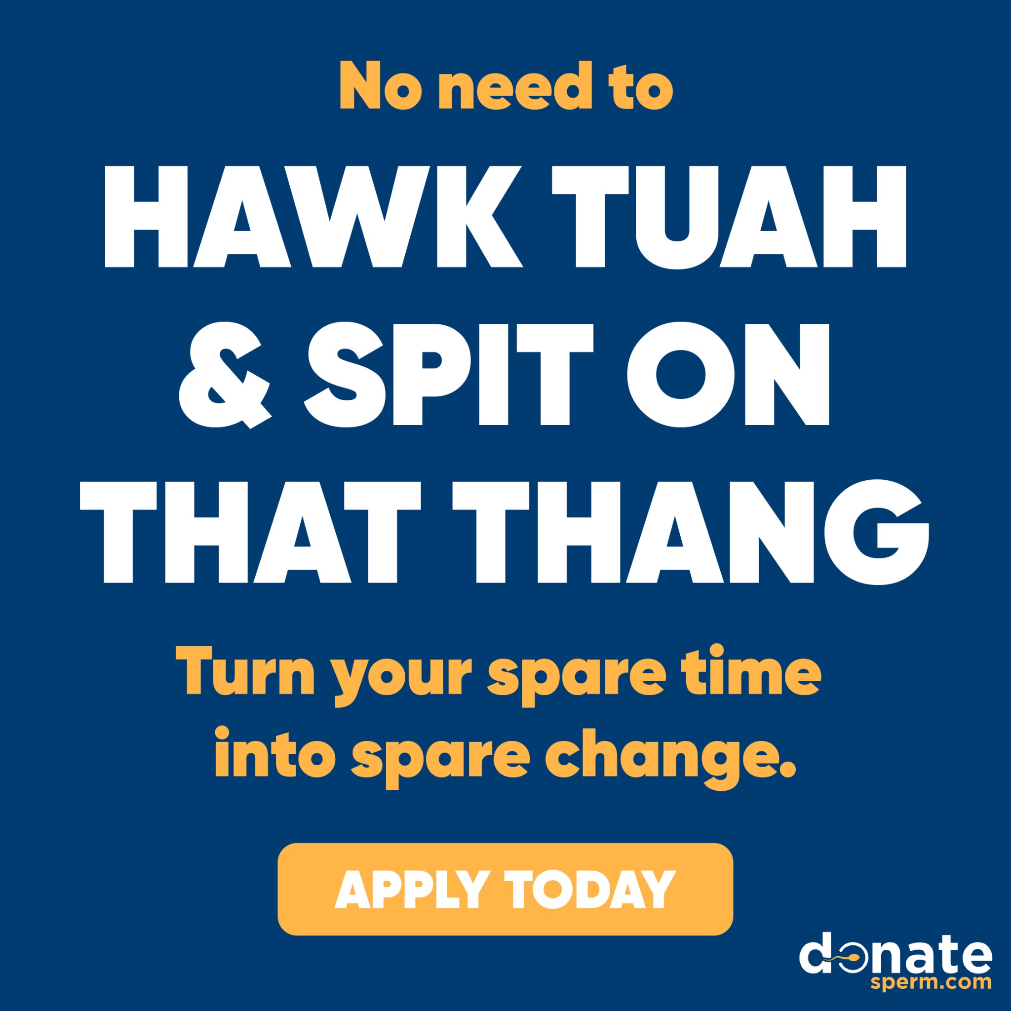 donatesperm.com Facebook ad: 5 Minute Application Process