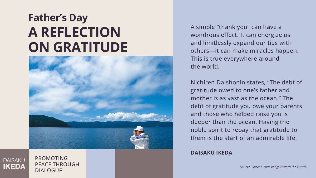 Daisaku Ikeda Facebook ad: Quotations On the Theme of Gratitude and Appreciation |…