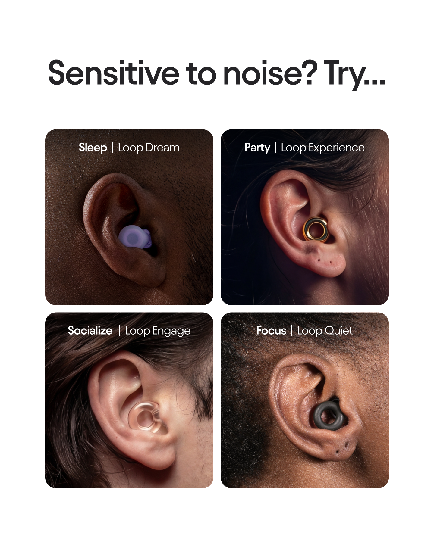 Loop Facebook ad: Earplugs for every occasion