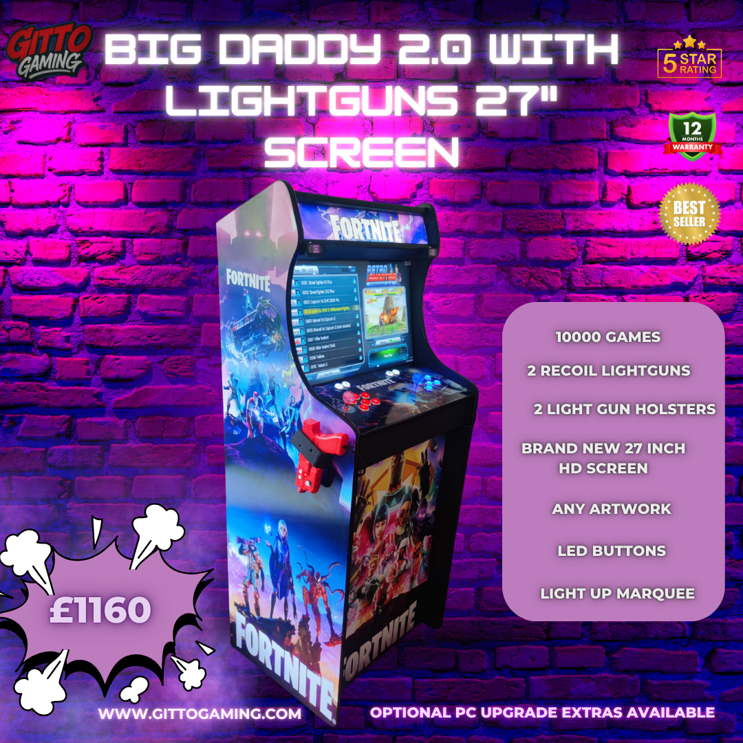 Gitto Gaming Arcades Facebook ad: ARCADE MACHINES WITH VARIOUS ARTWORK