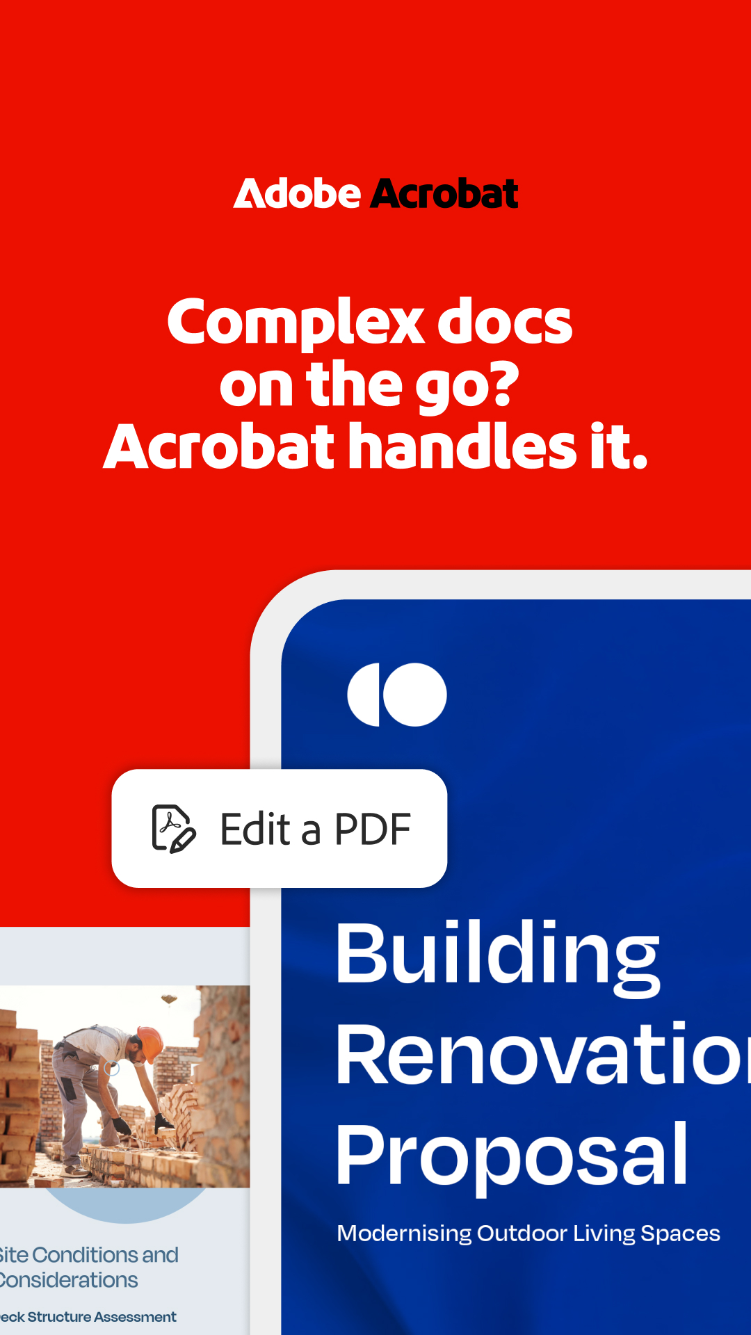 Adobe Acrobat Facebook ad: The only PDF tool you need.