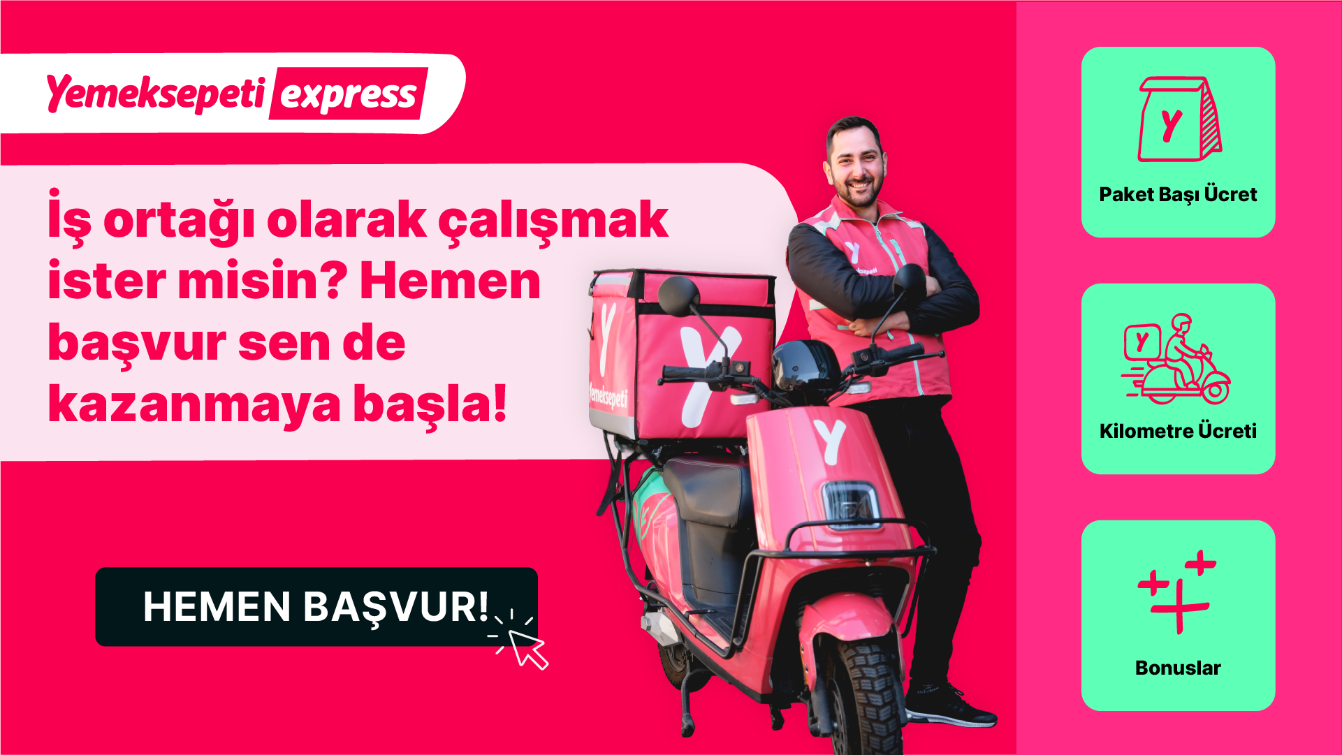 Yemeksepeti Express Facebook ad from Mar 2, 2026