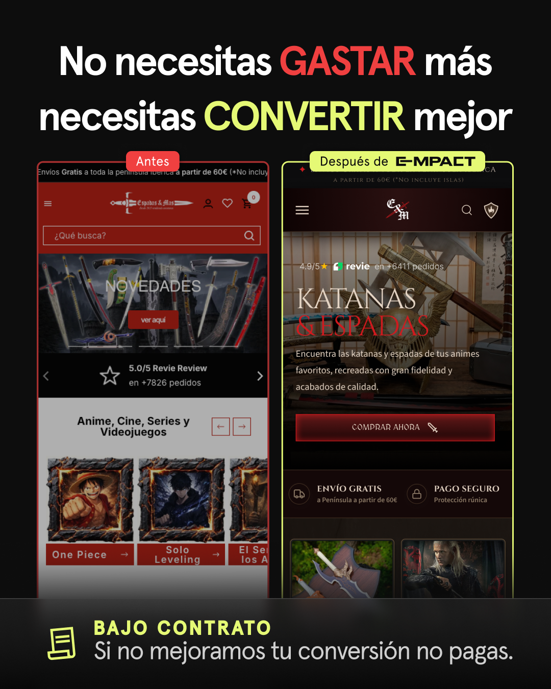 E-mpact.es Facebook ad: No gastes más: convierte mejor