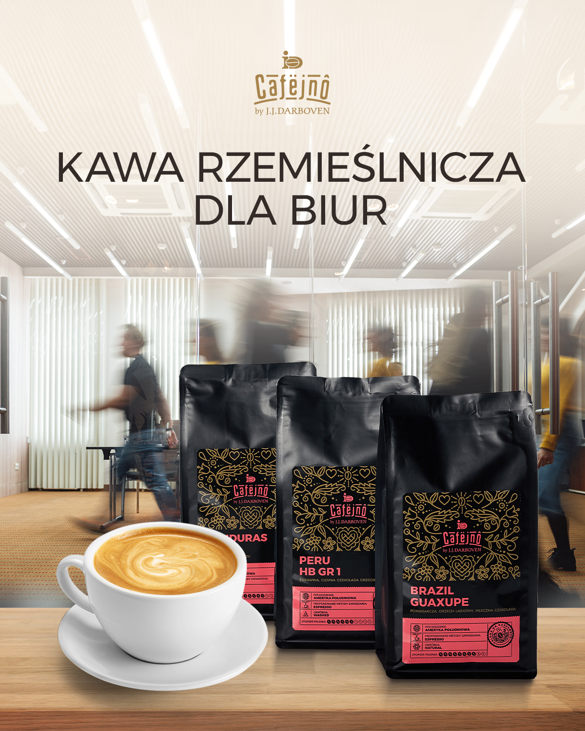 Cafëjnô - kawa rzemieślnicza Facebook ad: Jakość, którą doceni każdy zespół