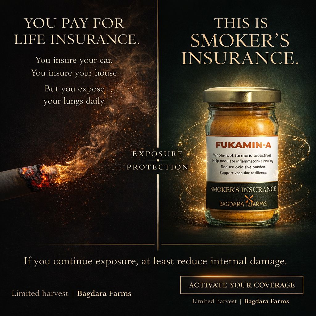 Bagdara Farms India Facebook ad: SMOKER’S INSURANCE.