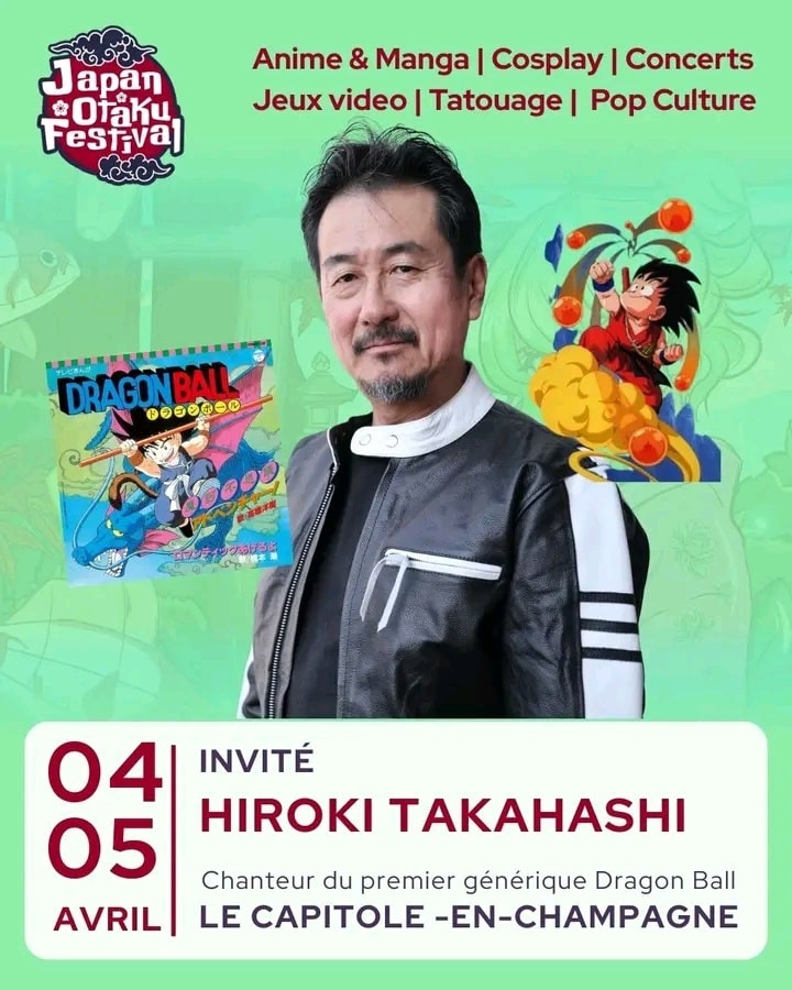 Châlons en champagne Japan Otaku Festival Facebook ad: HIROKI TAKAHASHI AU JAPAN OTAKU FESTIVAL, CHÂLONS!