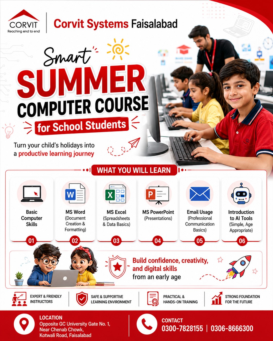 Corvit Systems Faisalabad Facebook ad: Give your child a head start this summer…