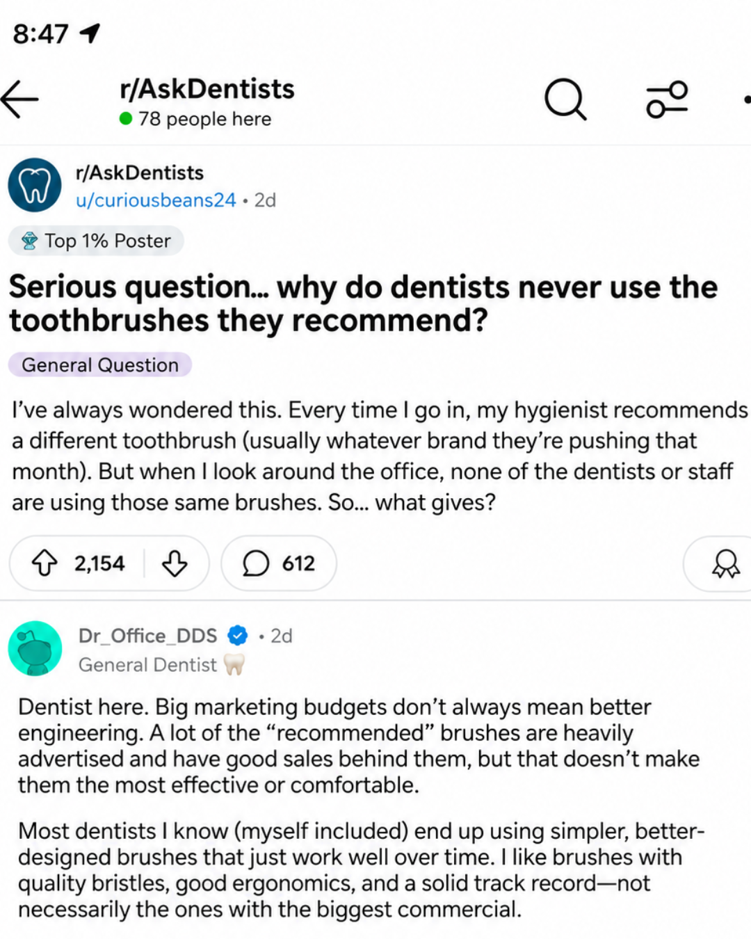 Oral Care Tips Facebook ad